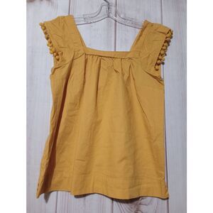 J Crew Shirt 0 Gold‎ Sleeveless Square Neck
